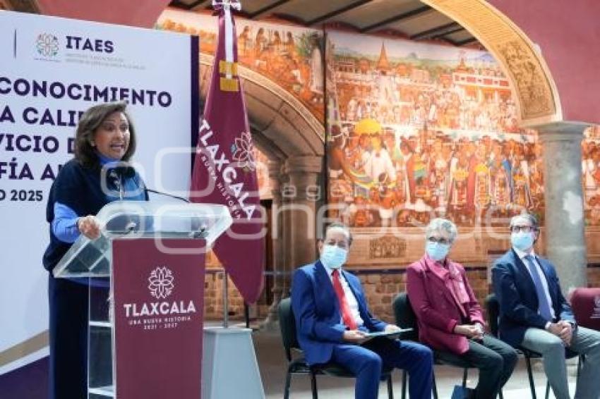 TLAXCALA . ENTREGA RECONOCIMIENTO INCAN