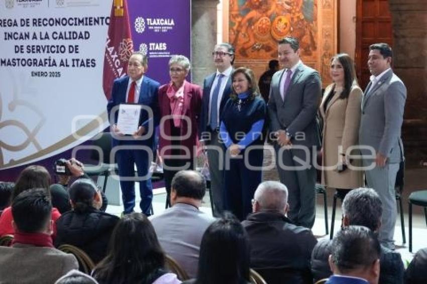 TLAXCALA . ENTREGA RECONOCIMIENTO INCAN