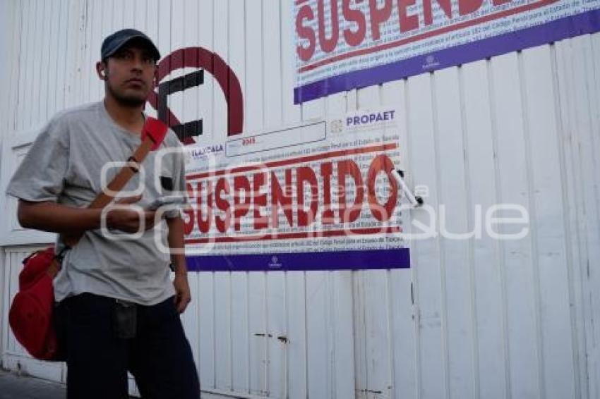 TLAXCALA . SUSPENSIÓN TIENDA DEPARTAMENTAL