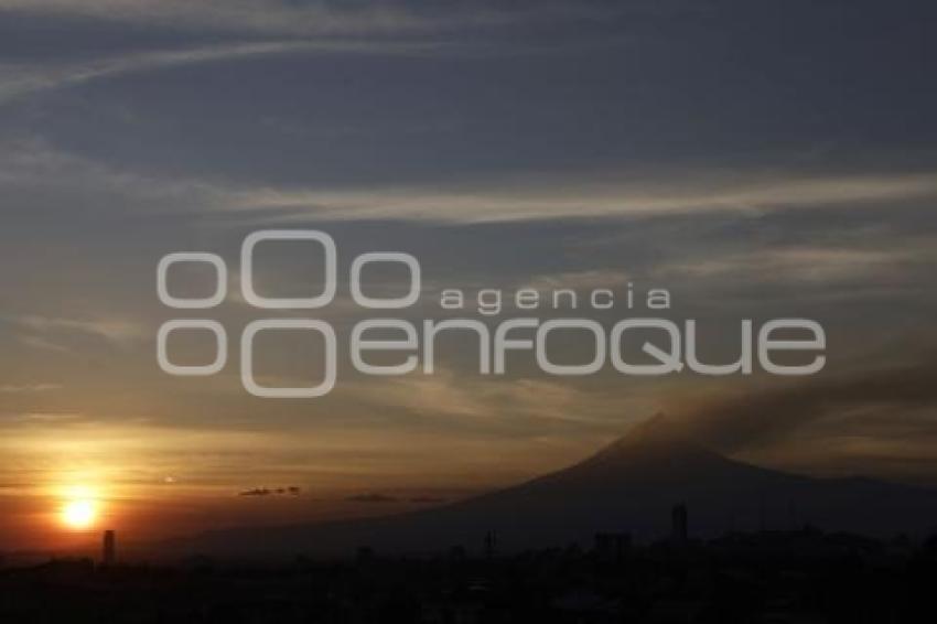 ATARDECER . VOLCÁN POPOCATÉPETL