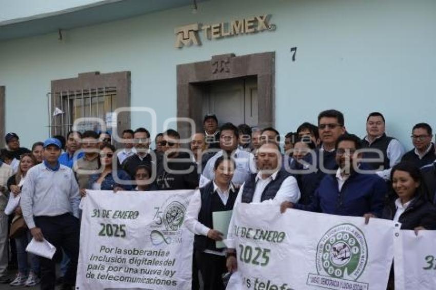 TLAXCALA . MANIFESTACIÓN TELEFONISTAS