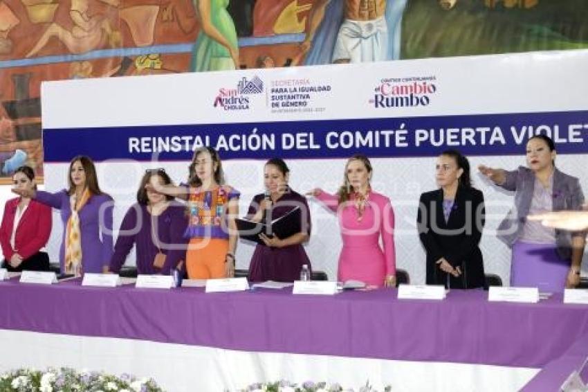 SAN ANDRÉS CHOLULA . COMITÉ PUERTA VIOLETA