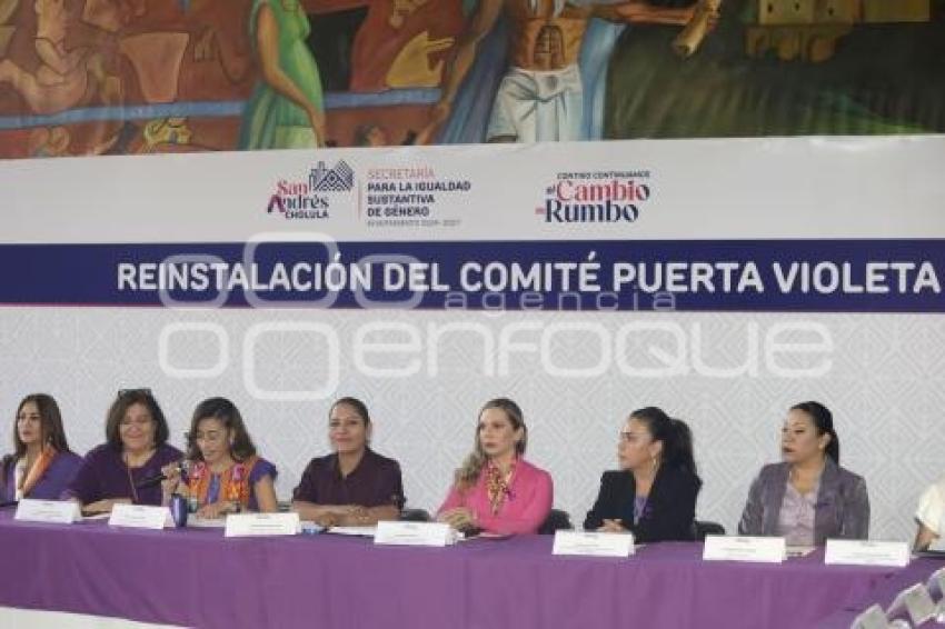 SAN ANDRÉS CHOLULA . COMITÉ PUERTA VIOLETA
