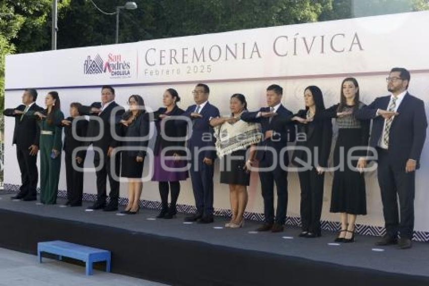 SAN ANDRÉS CHOLULA . CEREMONIA CÍVICA