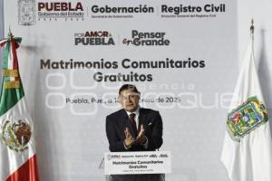 GOBIERNO ESTATAL . MATRIMONIOS COMUNITARIOS