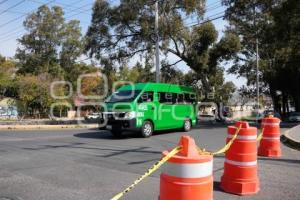 TLAXCALA . CIERRE DE VIALIDAD
