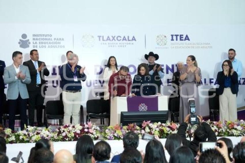 TLAXCALA . FIRMA DE CONVENIO INEA