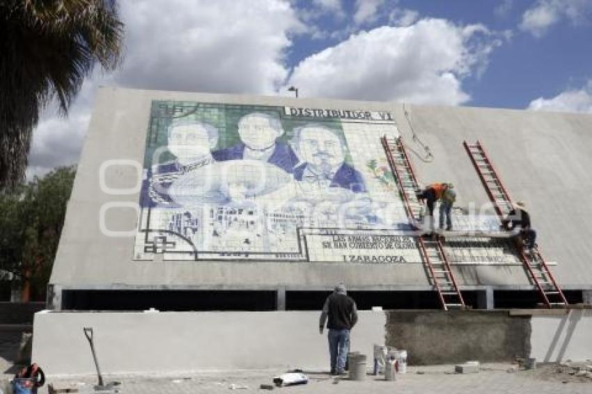 DISTRIBUIDOR VIAL EJÉRCITO DE ORIENTE . MOSAICO MONUMENTAL