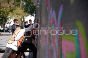TLAXCALA . COLOCACIÓN DE VALLAS