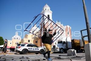 TLAXCALA . COLOCACIÓN DE VALLAS