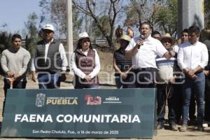 SAN PEDRO CHOLULA . FAENA COMUNITARIA