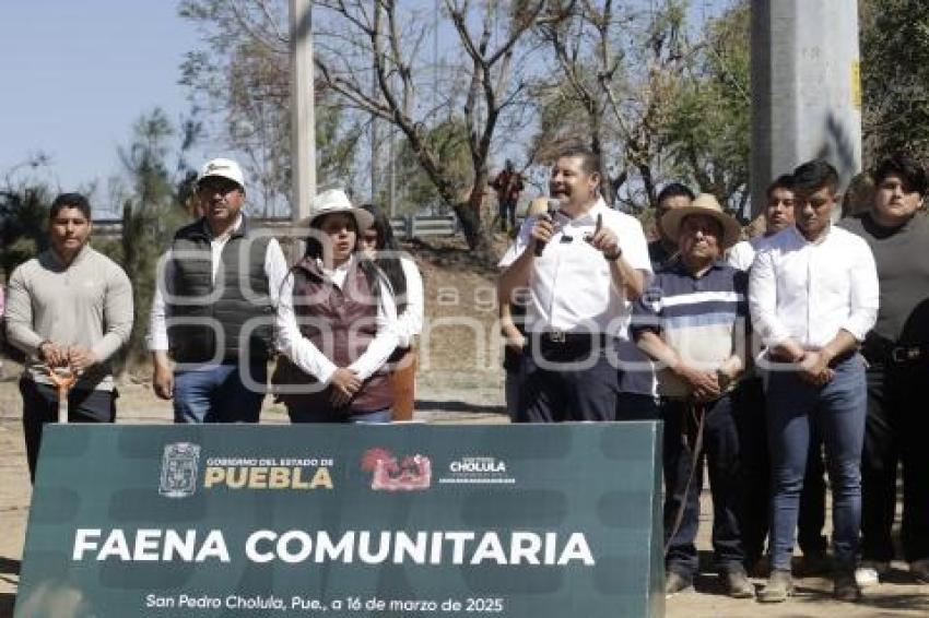 SAN PEDRO CHOLULA . FAENA COMUNITARIA
