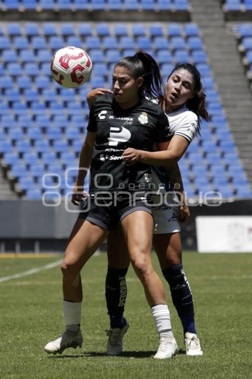 FÚTBOL FEMENIL . CLUB PUEBLA VS SANTOS