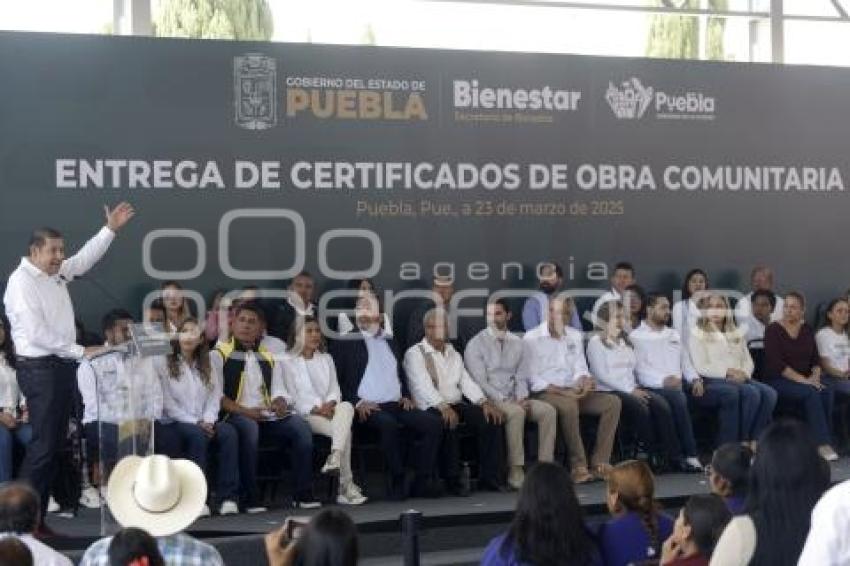 GOBIERNO . CERTIFICADOS OBRA COMUNITARIA