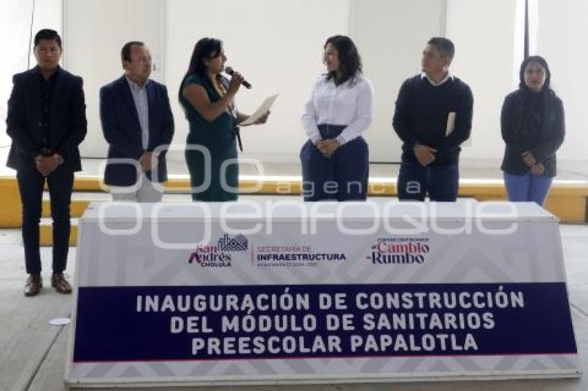 SAN ANDRÉS CHOLULA . ENTREGA MÓDULO SANITARIO