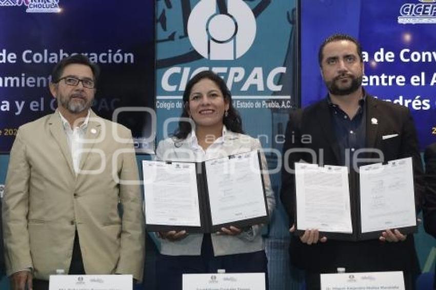 SAN ANDRÉS CHOLULA . CONVENIO CICEPAC