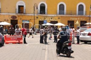 ATLIXCO . BLOQUEO ZÓCALO
