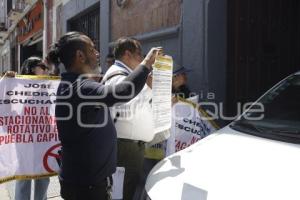 PROTESTA . ESTACIONAMIENTO ROTATIVO