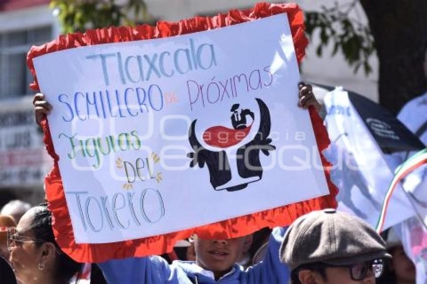 TLAXCALA . MANIFESTACIÓN TAUROMAQUIA