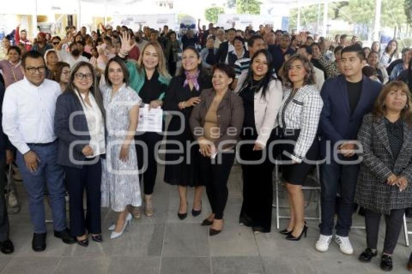 SAN ANDRÉS CHOLULA . ENTREGA PINTURA A ESCUELAS