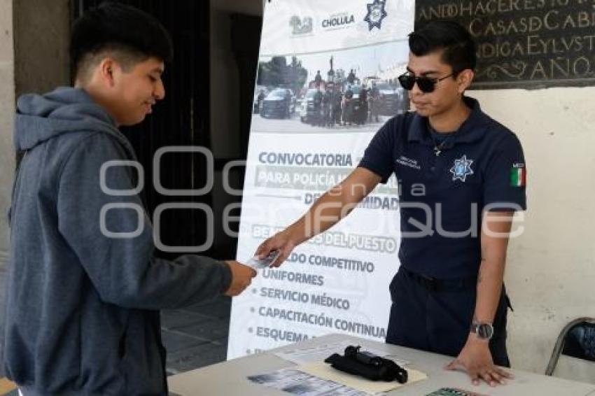 SAN PEDRO CHOLULA . RECLUTAMIENTO POLICÍA