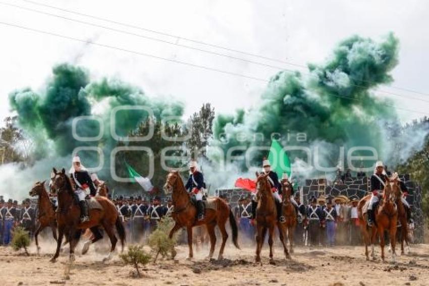BATALLA DE PUEBLA . ESCENIFICACIÓN