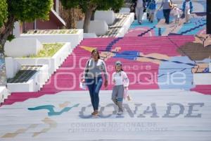 TLAXCALA . ESCALINATAS LOS HÉROES