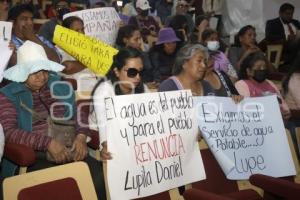 CUAUTLANCINGO . MANIFESTACIÓN FALTA DE AGUA