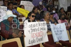 CUAUTLANCINGO . MANIFESTACIÓN FALTA DE AGUA