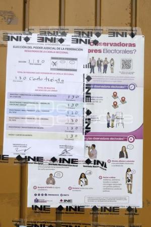 ELECCIÓN JUDICIAL . RESULTADOS
