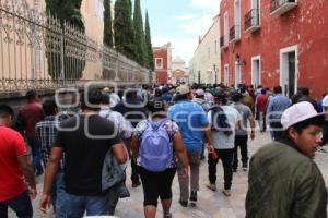 ATLIXCO . MANIFESTACIÓN COMERCIANTES