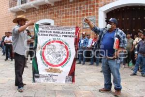 ATLIXCO . MANIFESTACIÓN COMERCIANTES
