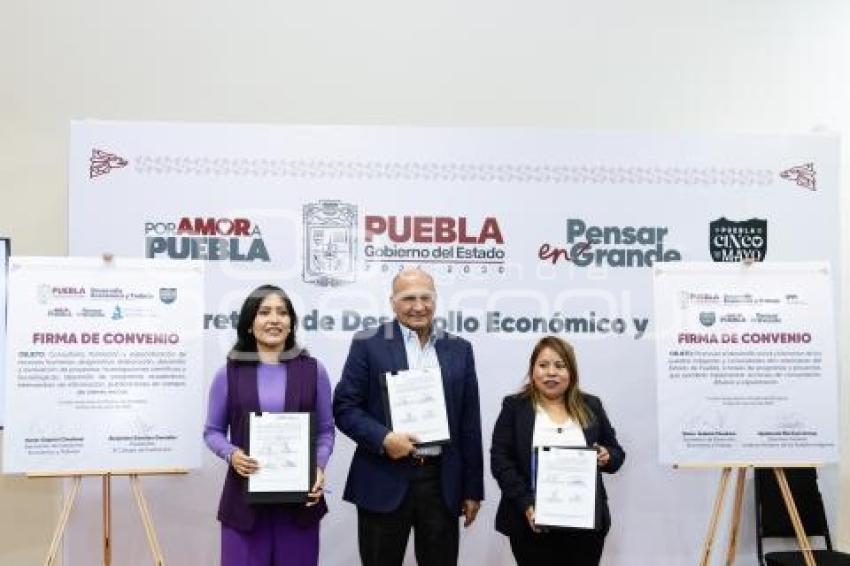 SECRETARÍA DE DESARROLLO ECONÓMICO . FIRMA DE CONVENIO