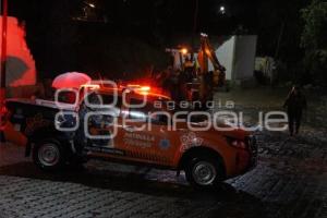 ATLIXCO . DERRUMBE BARDA