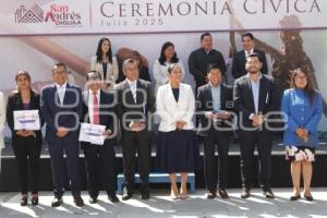 SAN ANDRÉS CHOLULA . CEREMONIA CÍVICA