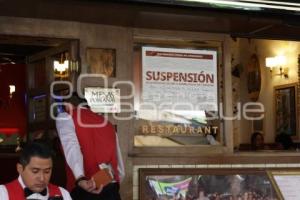 RESTAURANTES . SUSPENSIÓN PROFECO