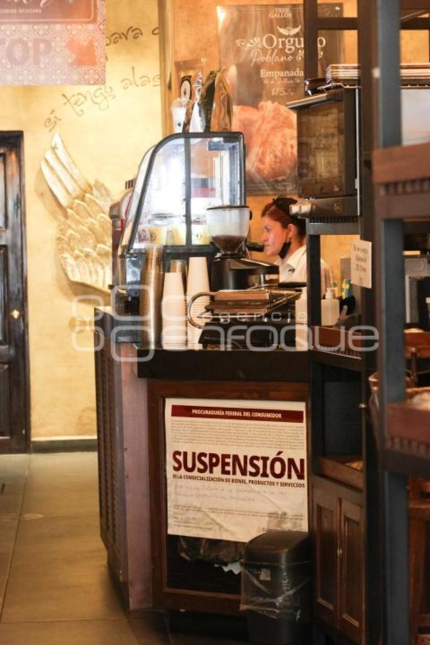 RESTAURANTES . SUSPENSIÓN PROFECO
