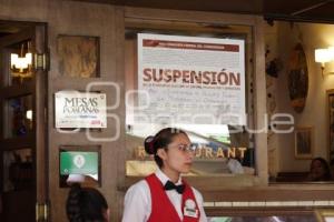 RESTAURANTES . SUSPENSIÓN PROFECO