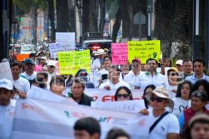 TLAXCALA . MANIFESTACIÓN DE DOCENTES