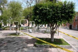 TLAXCALA . MANTENIMIENTO  PLAZA CONSTITUCIÓN