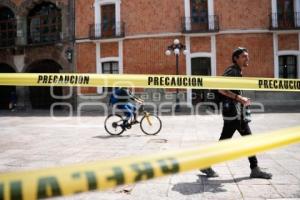 TLAXCALA . MANTENIMIENTO  PLAZA CONSTITUCIÓN