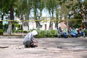 TLAXCALA . MANTENIMIENTO  PLAZA CONSTITUCIÓN