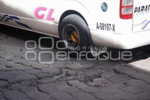 TLAXCALA . HUNDIMIENTO DE ADOQUÍN