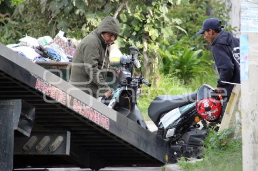 NOTA ROJA . ACCIDENTE MOTOCICLISTA