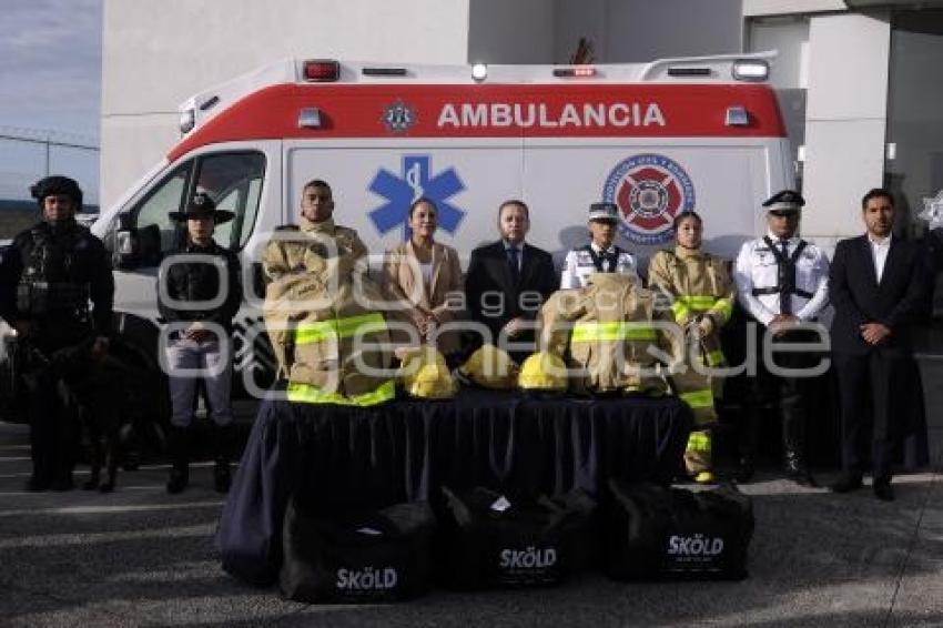 SAN ANDRÉS CHOLULA . ENTREGA COMPLEJO DE SEGURIDAD