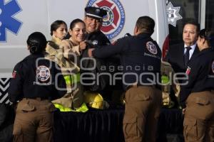 SAN ANDRÉS CHOLULA . ENTREGA COMPLEJO DE SEGURIDAD