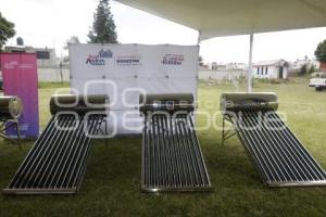 SAN ANDRÉS CHOLULA . ENTREGA CALENTADORES SOLARES