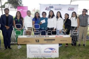 SAN ANDRÉS CHOLULA . ENTREGA CALENTADORES SOLARES