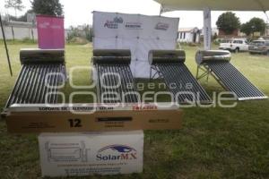 SAN ANDRÉS CHOLULA . ENTREGA CALENTADORES SOLARES