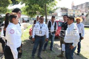 TOCHIMILCO . SUPERVISIÓN RUTAS DE EVACUACIÓN